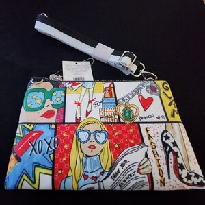 Chic BRIGHTON Graphic Print Clutch with Wristlet